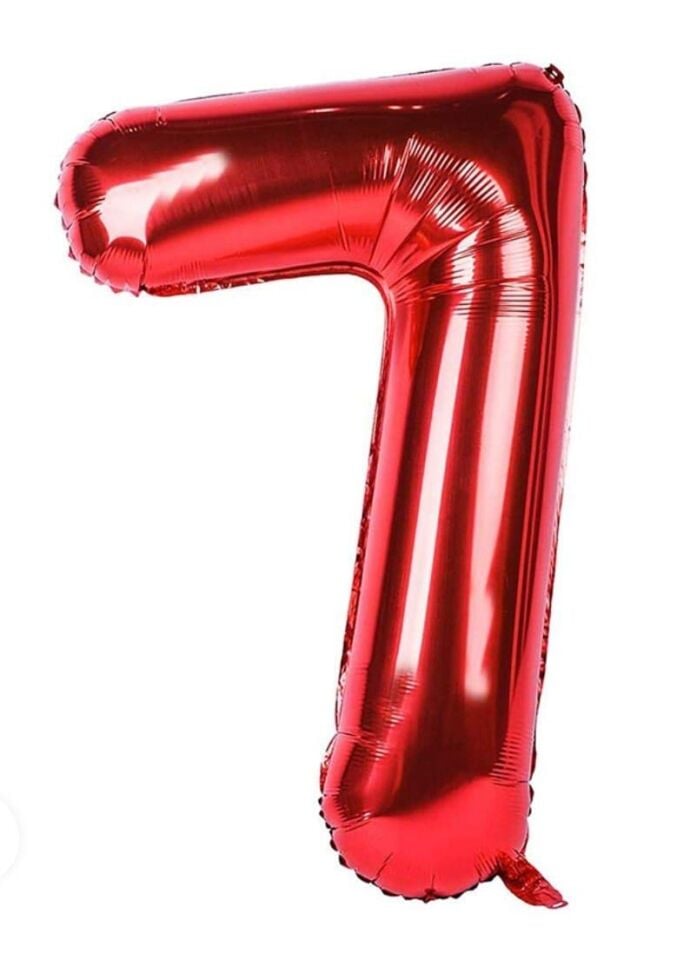 FOLYO BALON RAKKAM KIRMIZI 7