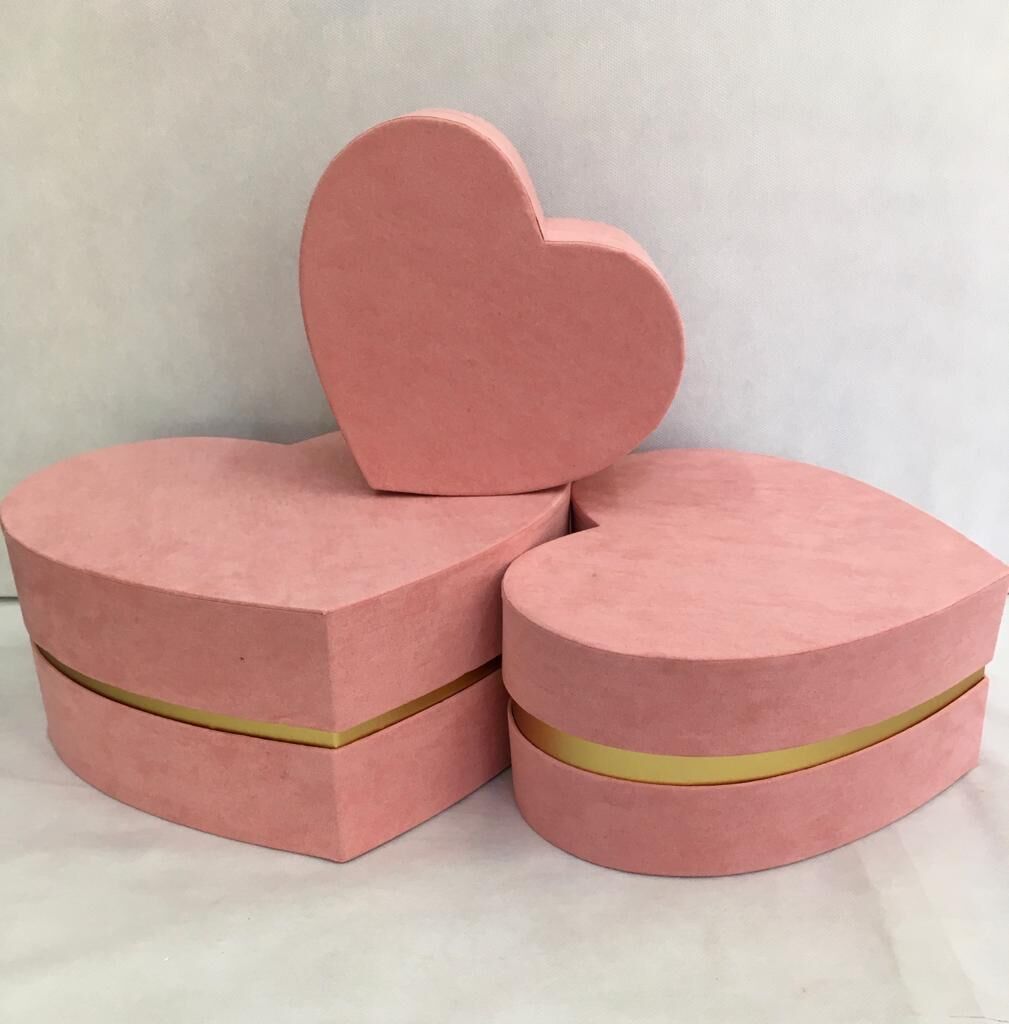 KUTU KALP KADİFE 3 LÜ SET PEMBE