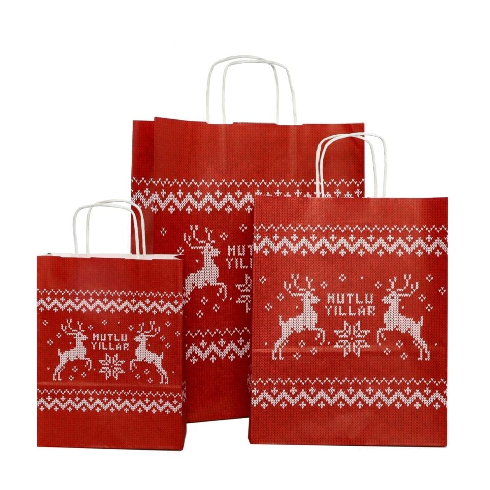 ÇANTA B.KRAFT BÜKÜM SAPLI GEYİKLİ  32*41cm 25 Lİ