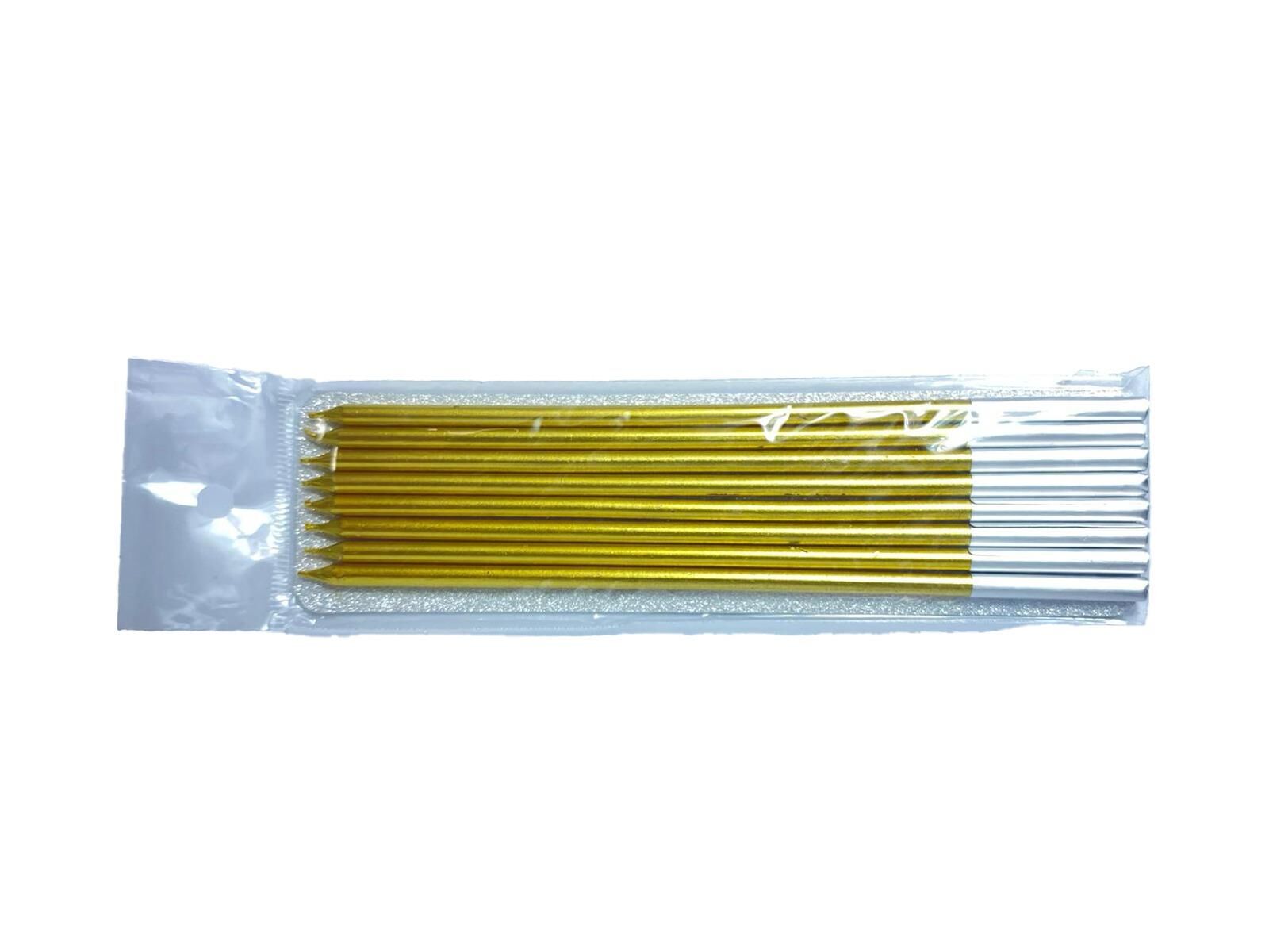 MUM İNCE ÇUBUK  14 CM 8 Lİ PK METALİK ALTIN