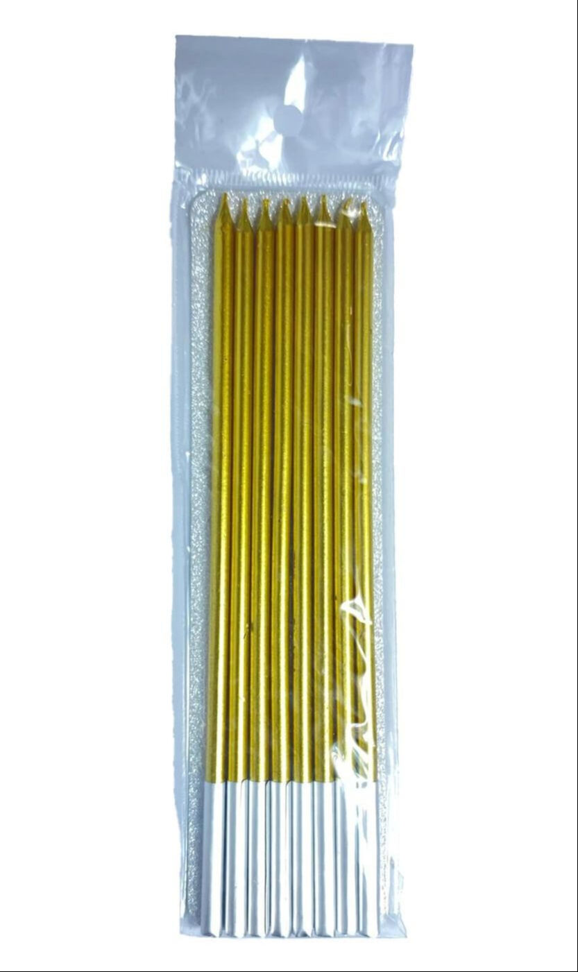 MUM İNCE ÇUBUK  14 CM 8 Lİ PK METALİK ALTIN