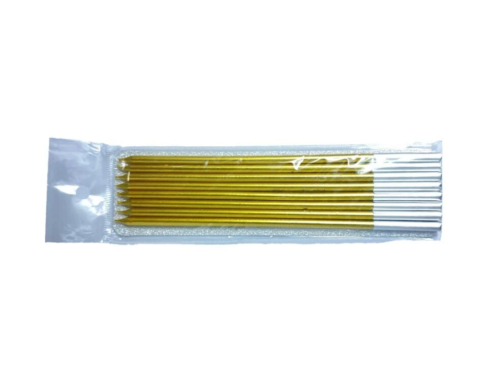 MUM İNCE ÇUBUK  14 CM 8 Lİ PK METALİK ALTIN
