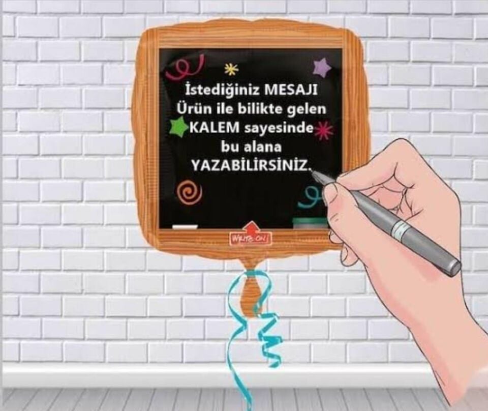 FOLYO BALON ALTIN  ÇERÇEVELİ KALEMLİ