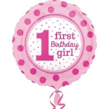 FOLYO BALON 1 YAŞ GÜNÜ 18''PEMBE