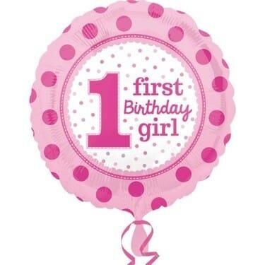 FOLYO BALON 1 YAŞ GÜNÜ 18''PEMBE