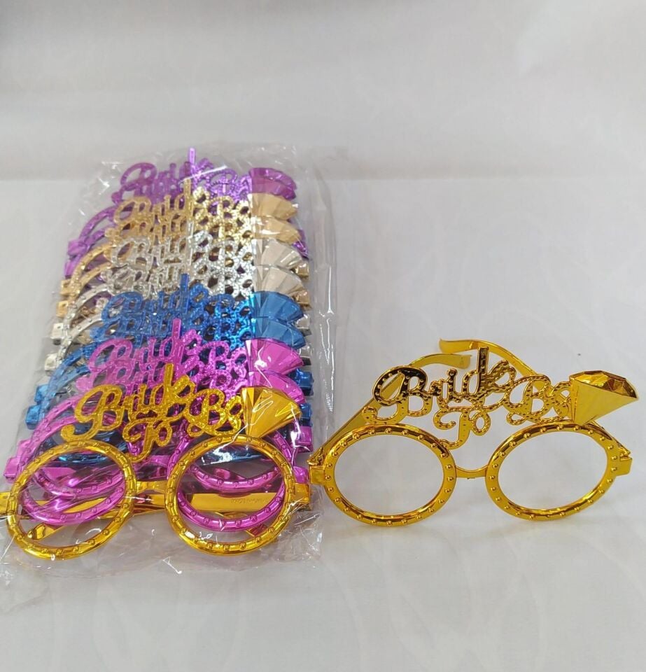 GÖZLÜK METALİK BRIDE TO BE PIRLANTALI 12 Lİ