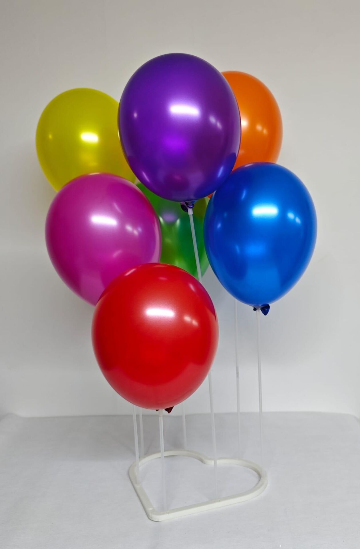 BALON STANDI MASA ÜSTÜ KALPLİ 10 LU