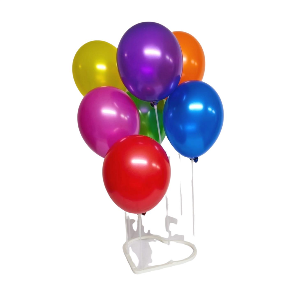 BALON STANDI MASA ÜSTÜ KALPLİ 10 LU