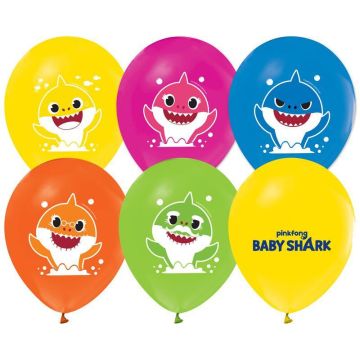 BALON BASKILI LİSANSLI BABY SHARK 100'LÜ