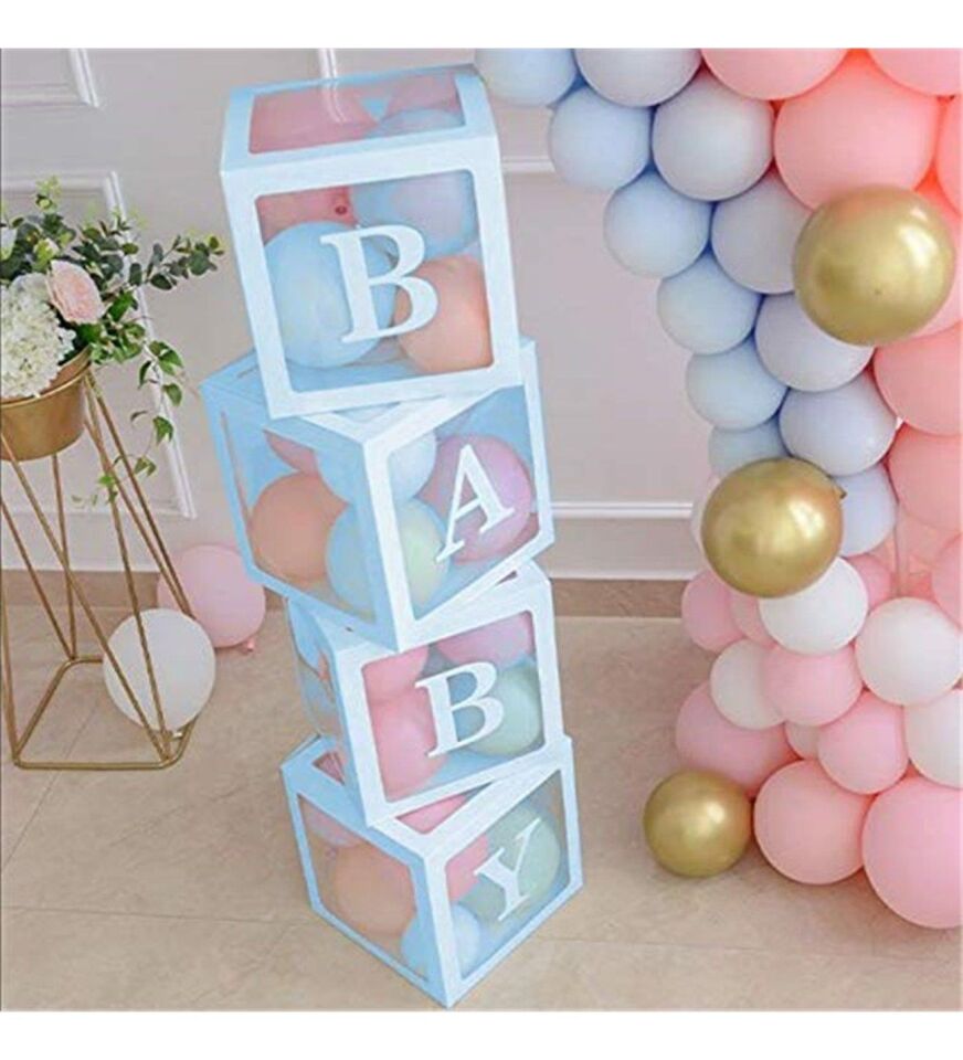 KUTU ŞEFFAF BABY BASKILI MAVİ