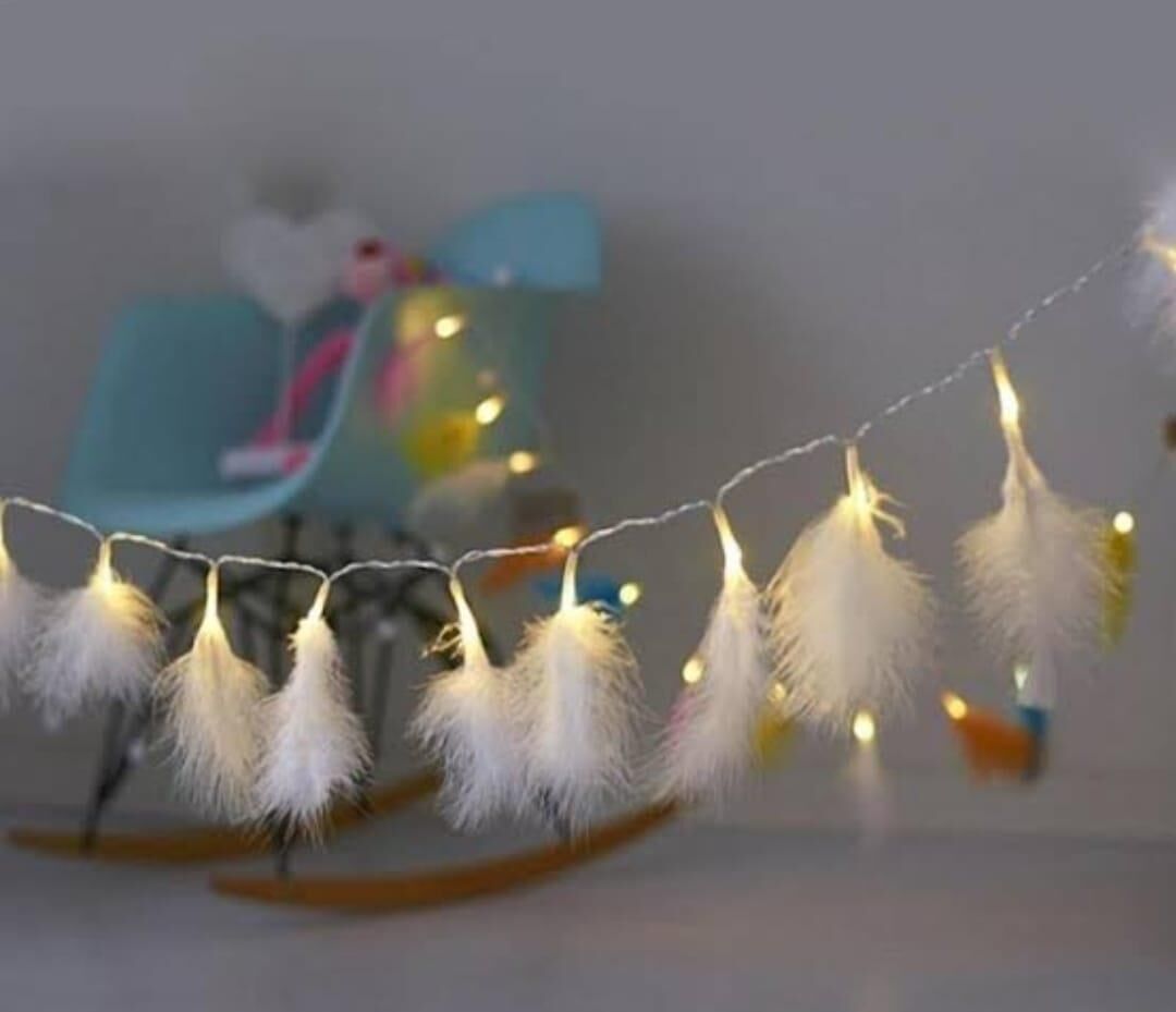 IŞIK PİLLİ LED TÜYLÜ BEYAZ 2MT