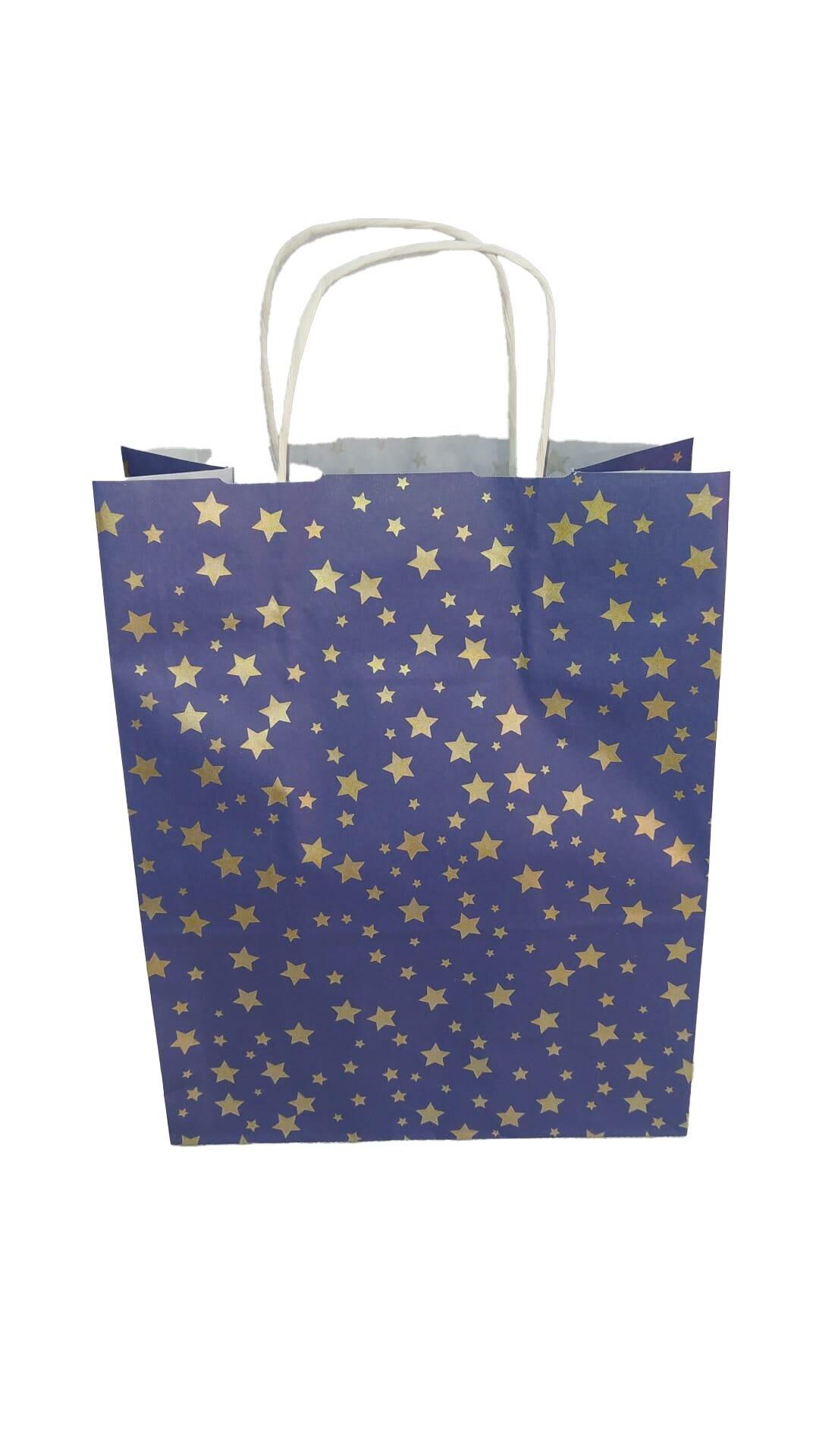 ÇANTA B.KRAFT BÜKÜM SAPLI YILDIZLI 32*41cm 25 Lİ