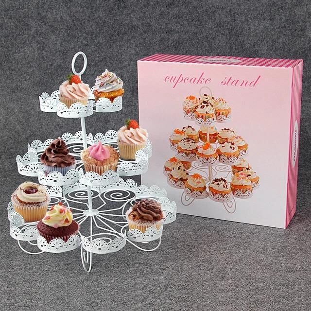 CUPCAKE STANDI METAL ÜÇ KATLI