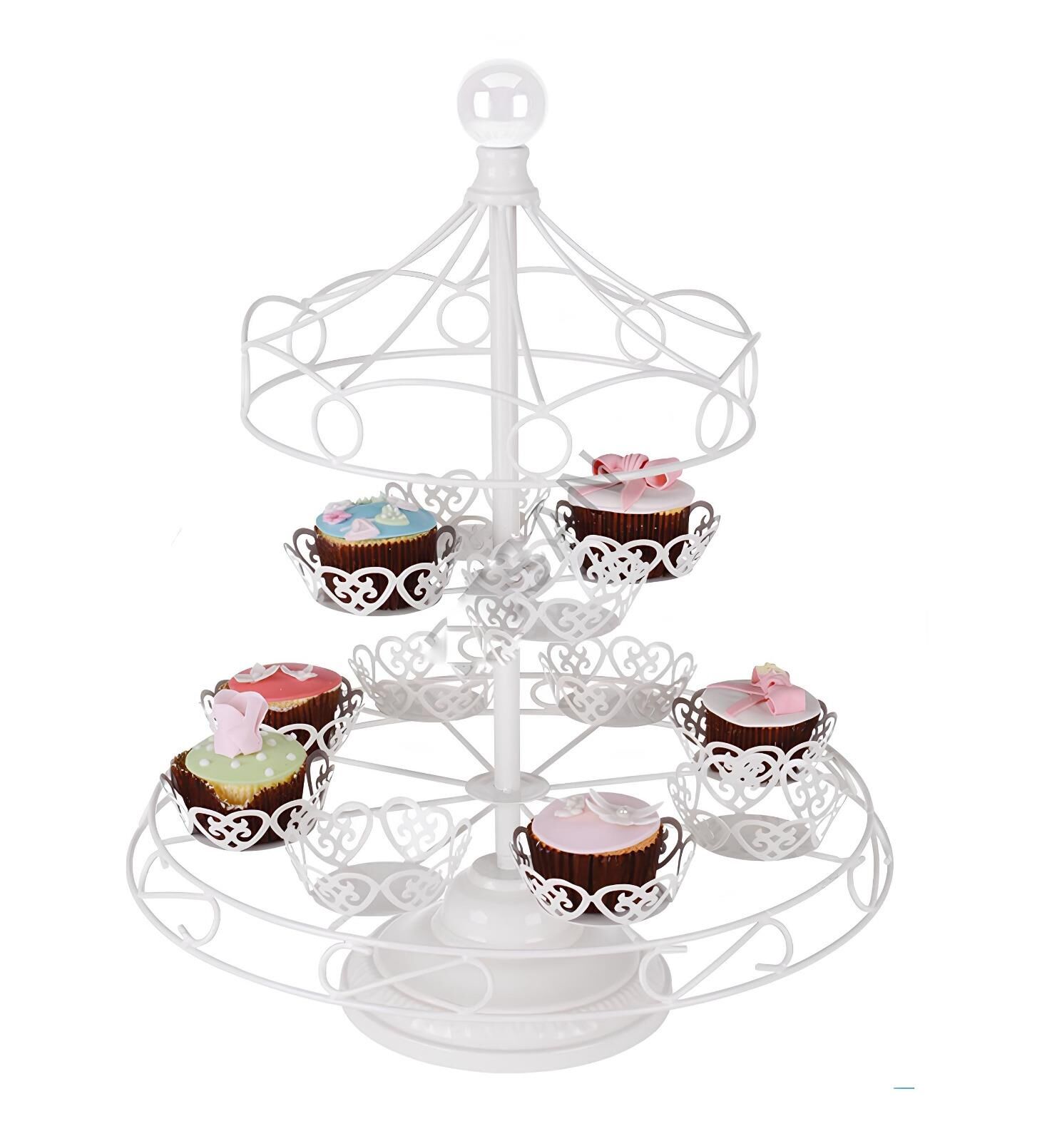 CUPCAKE STANDI METAL İKİ KATLI