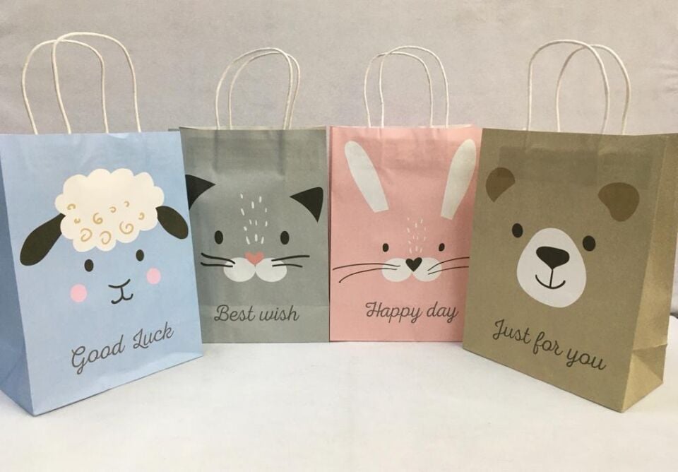 ÇANTA BÜKÜM SAPLI İTHAL 19*26 HAYVAN DESENLİ 12 Lİ