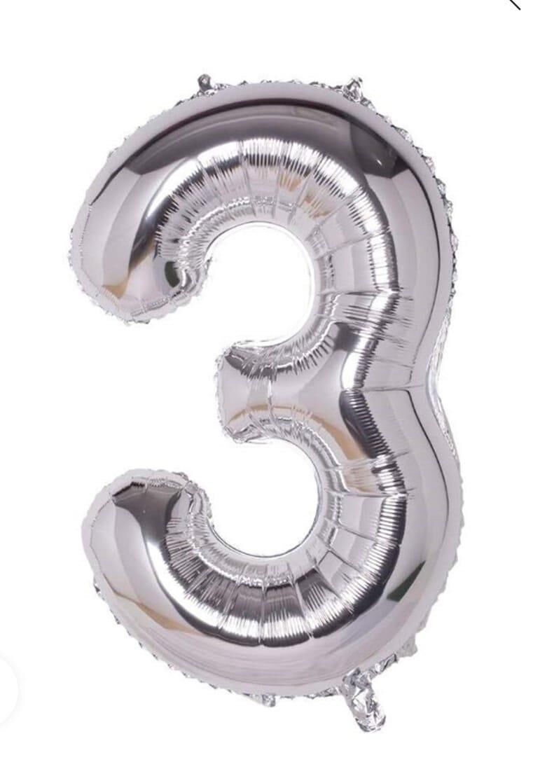 FOLYO BALON RAKKAM GÜMÜŞ 3