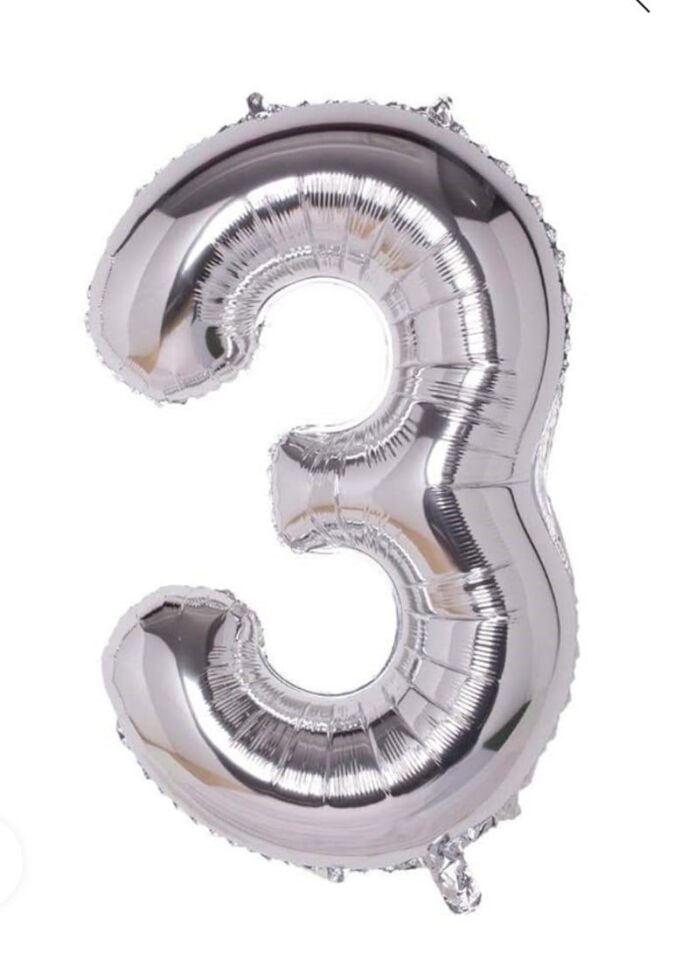 FOLYO BALON RAKKAM GÜMÜŞ 3