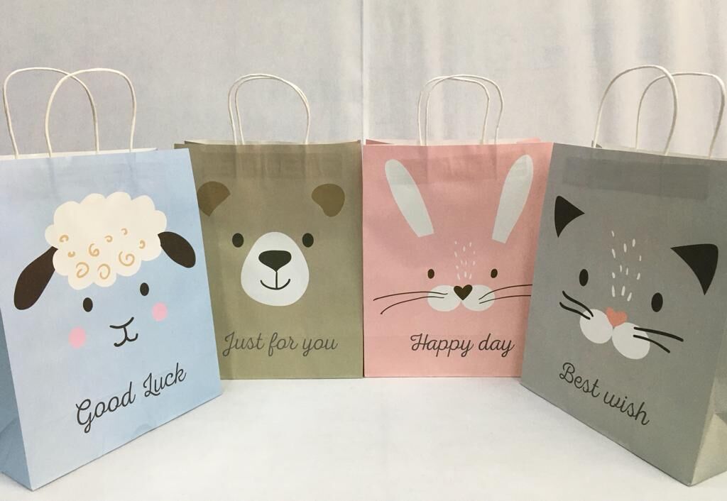 ÇANTA BÜKÜM SAPLI İTHAL 26*33 HAYVAN DESENLİ 12 Lİ