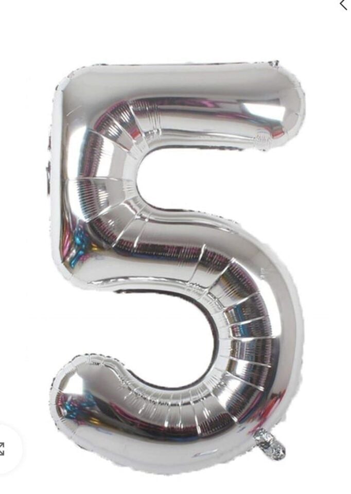 FOLYO BALON RAKKAM GÜMÜŞ 5