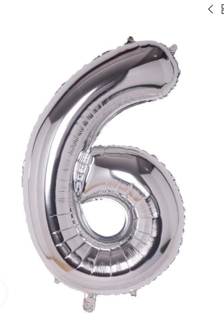 FOLYO BALON RAKKAM GÜMÜŞ 6