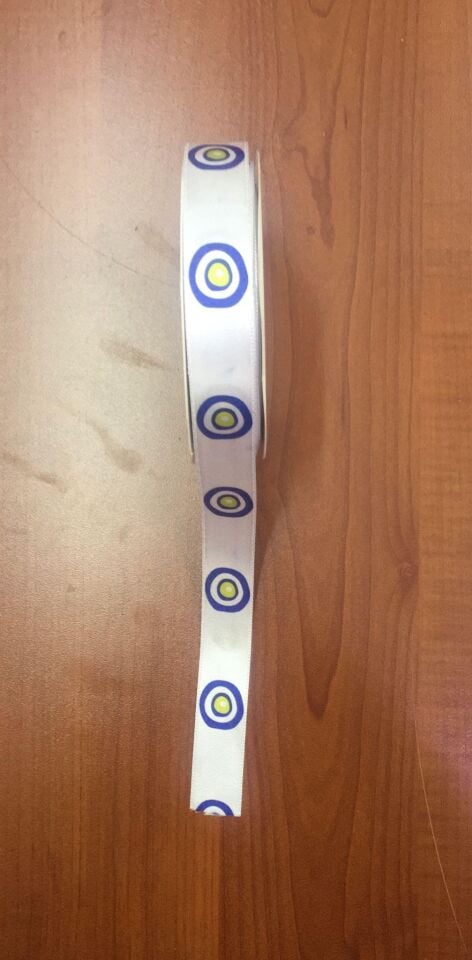 KURDELE SATEN MAKARA BASKILI 10 MT 2 CM NAZARLI