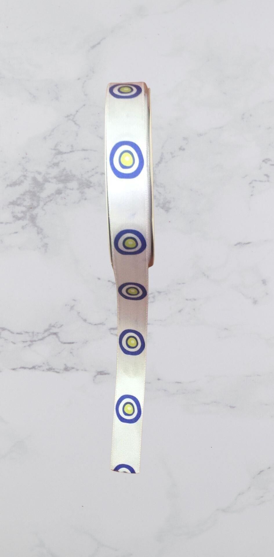 KURDELE SATEN MAKARA BASKILI 10 MT 2 CM NAZARLI