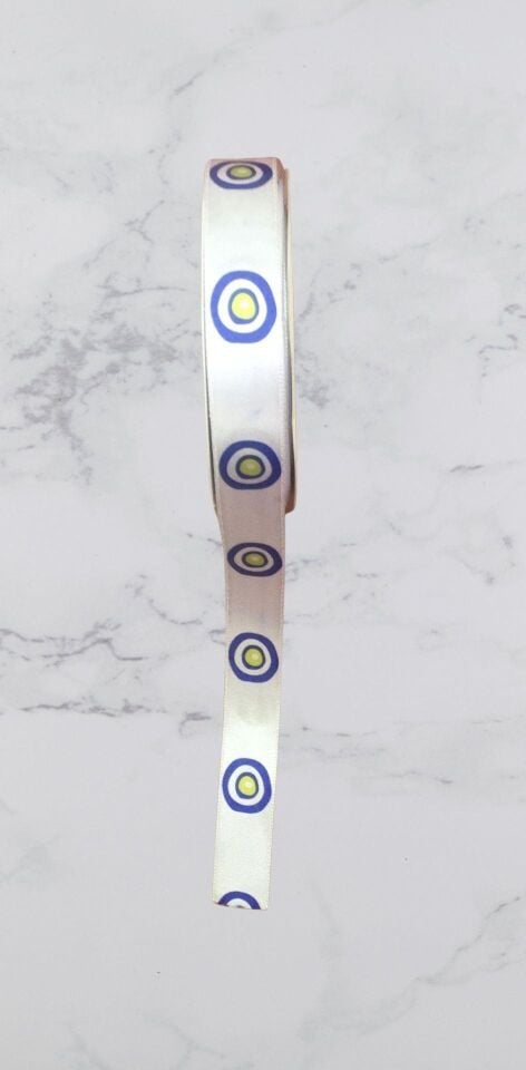 KURDELE SATEN MAKARA BASKILI 10 MT 2 CM NAZARLI