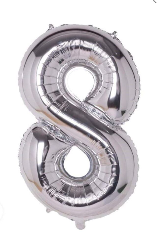 FOLYO BALON RAKKAM GÜMÜŞ 8
