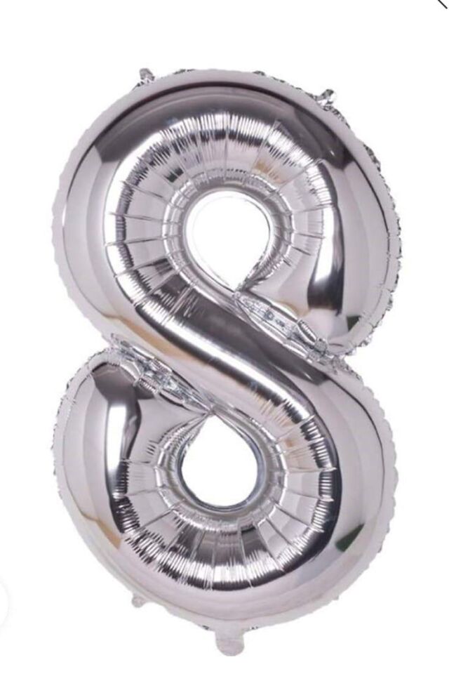 FOLYO BALON RAKKAM GÜMÜŞ 8