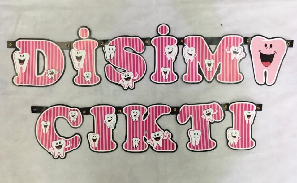 OYNAR KARTON YAZI DİŞİM ÇIKTI MAVİ-PEMBE