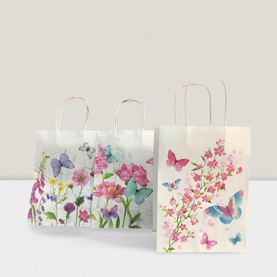 ÇANTA BÜKÜM SAPLI İTHAL 19*26 KELEBEKLİ 12 Lİ