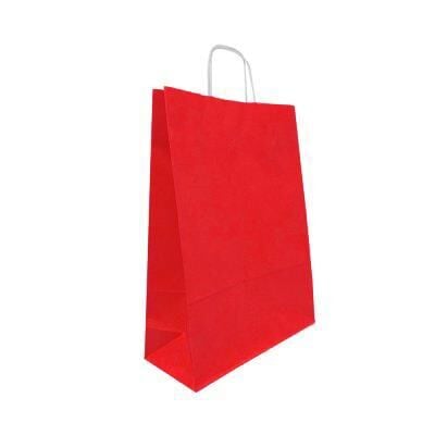 ÇANTA KRAFT BÜKÜM SAPLI KIRMIZI 25*31cm 25 Lİ