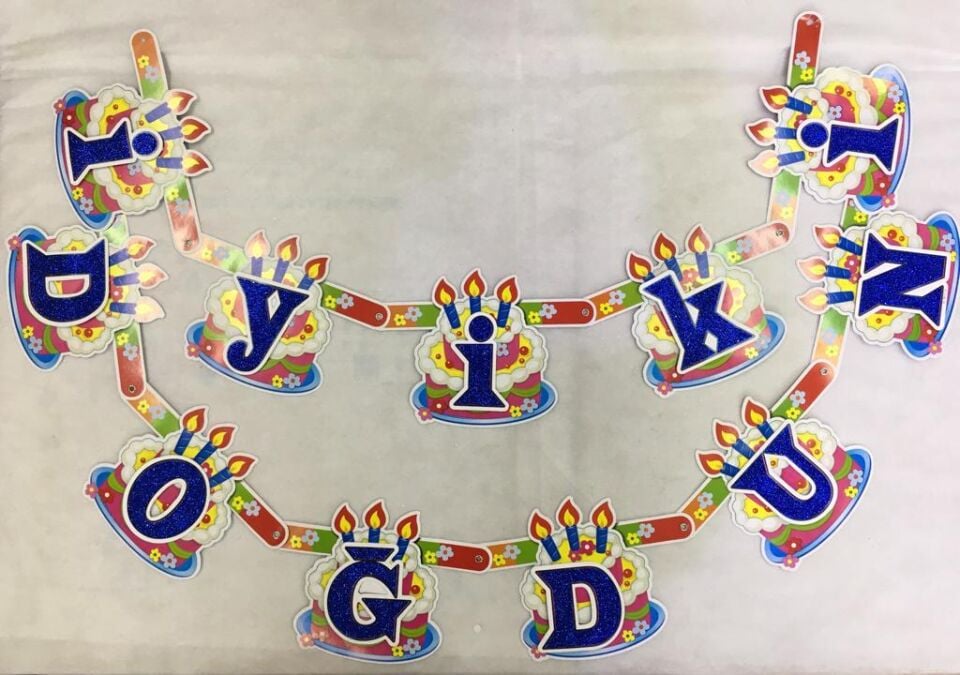 OYNAR KARTON YAZI İYİ Kİ DOĞDUN ÜÇ BOYUTLU SİMLİ M