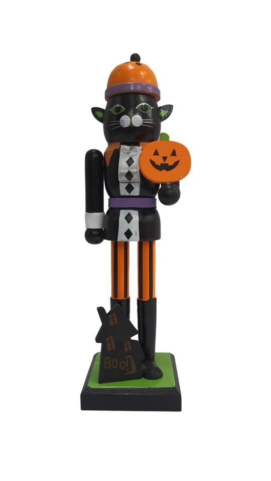 HALLOWEEN FINDIKKIRAN KARAKEDİ  25 CM