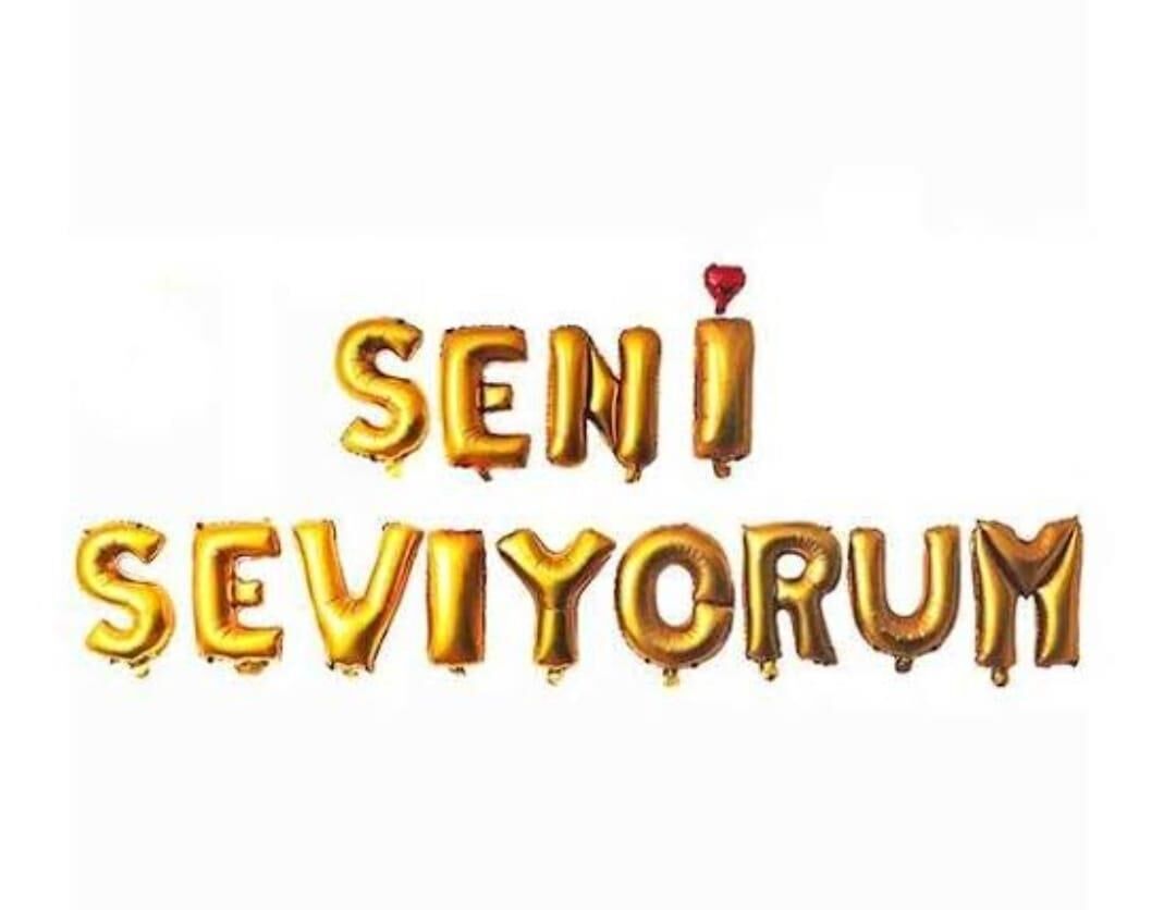 FOLYO BALON SENİ SEVİYORUM ALTIN