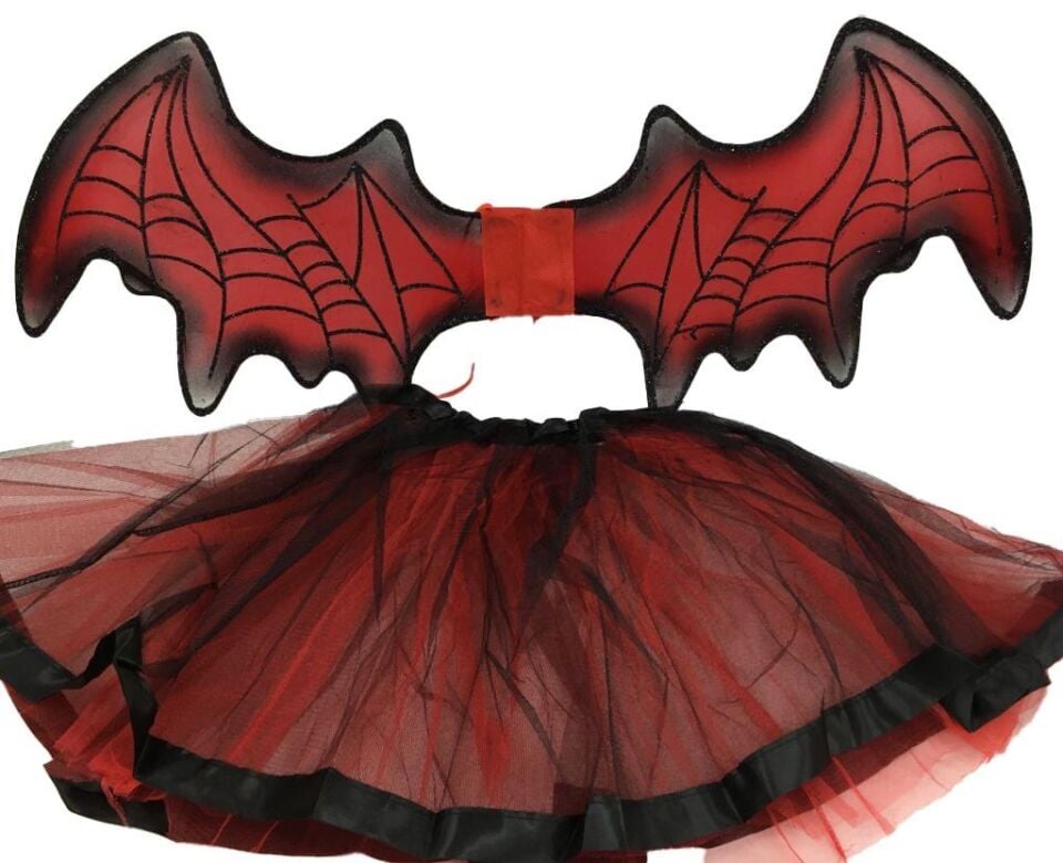 HALLOWEEN ÇOCUK VAMPİR YARASA KANATLI TAKIM