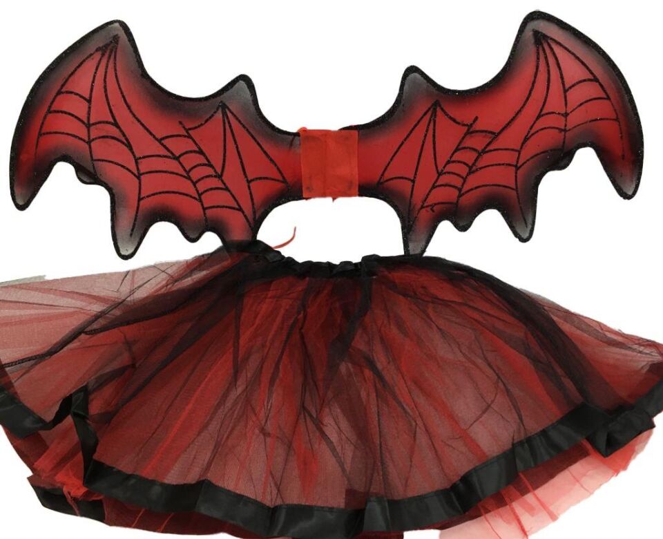 HALLOWEEN ÇOCUK VAMPİR YARASA KANATLI TAKIM