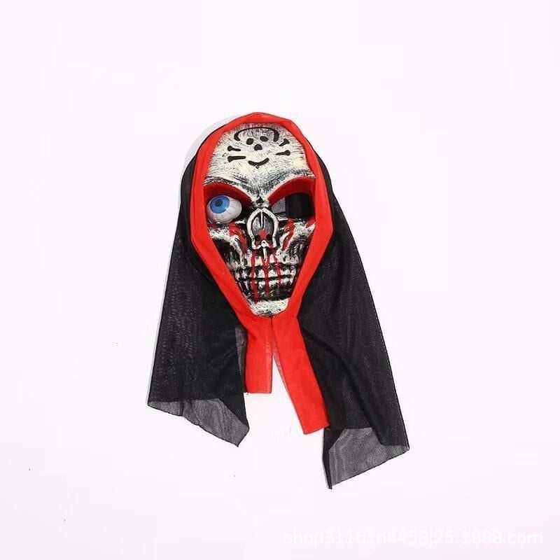 HALLOWEEN PLASTİK TEK GÖZLÜ  İSKELET MASKE