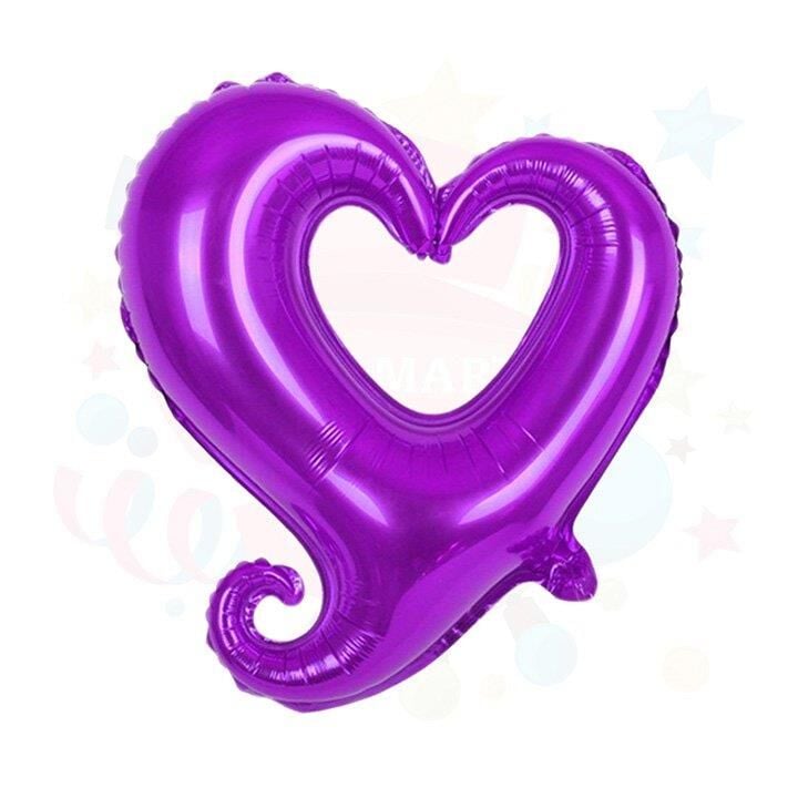 FOLYO BALON İÇİ BOŞ KALP 18'' MOR