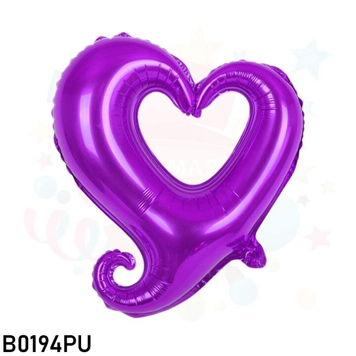 FOLYO BALON İÇİ BOŞ KALP 18'' MOR