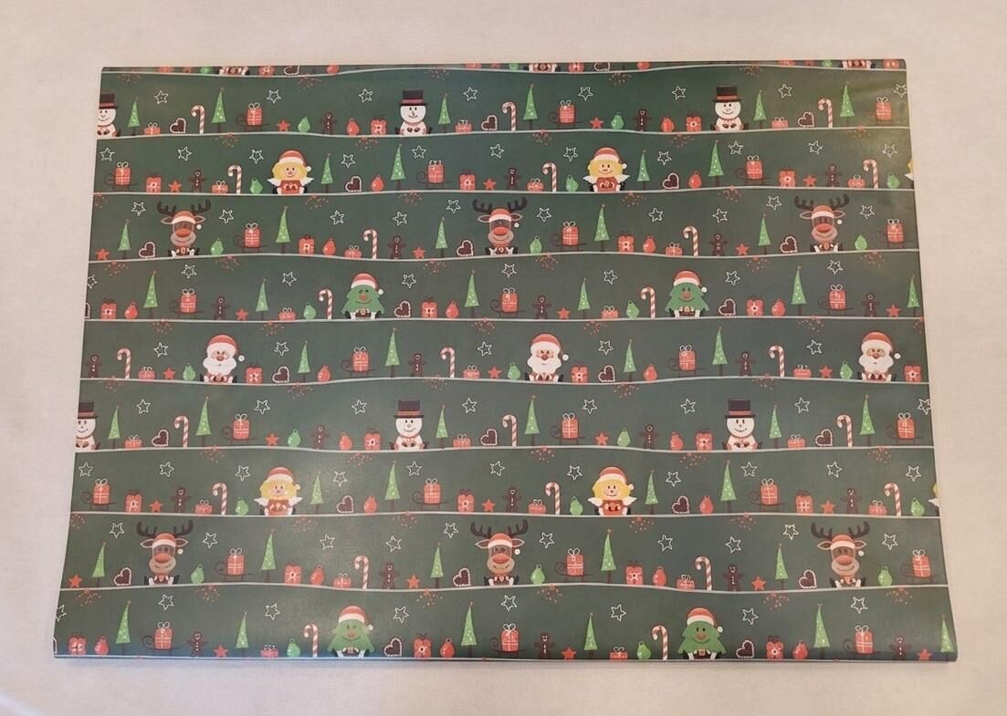 KUŞE KAĞIT 70*100 YILBAŞI BASKILI NOEL GEYİK 50 Lİ