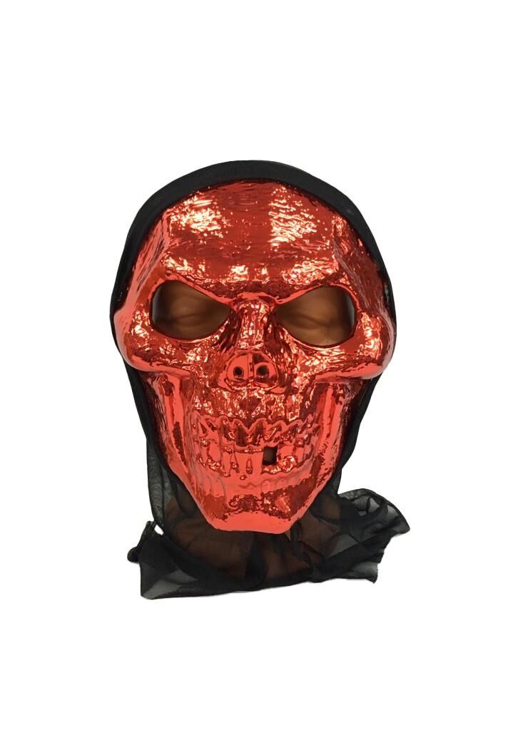 HALLOWEEN MASKE İSKELET KIRMIZI