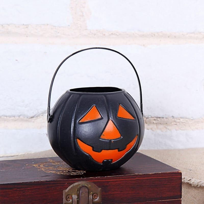 HALLOWEEN PLASTİK BAL KABAĞI ASKILI  SİYAH 11 CM