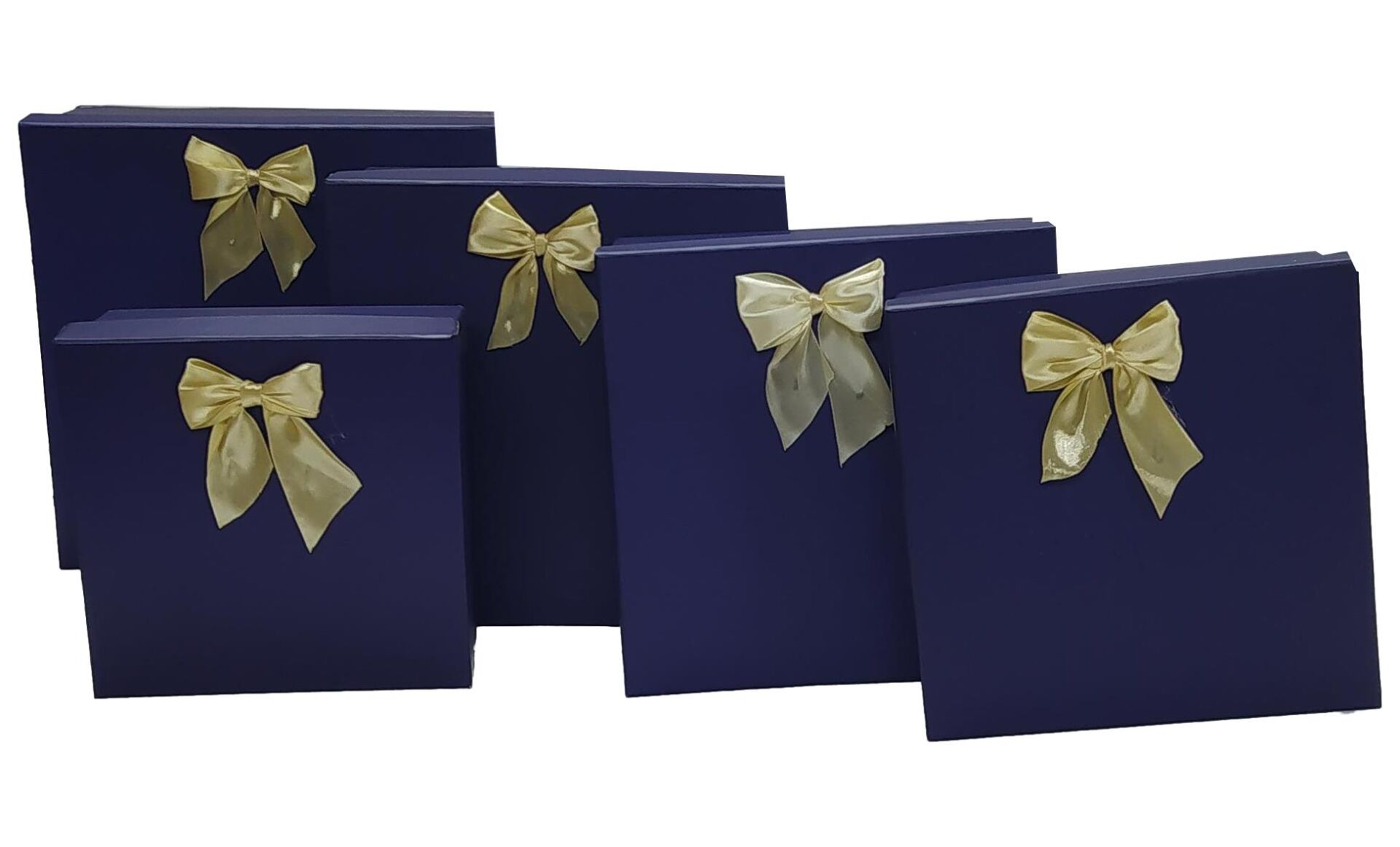 TN KARE 5Lİ BÜYÜK KUTU PAPYONLU LACİVERT