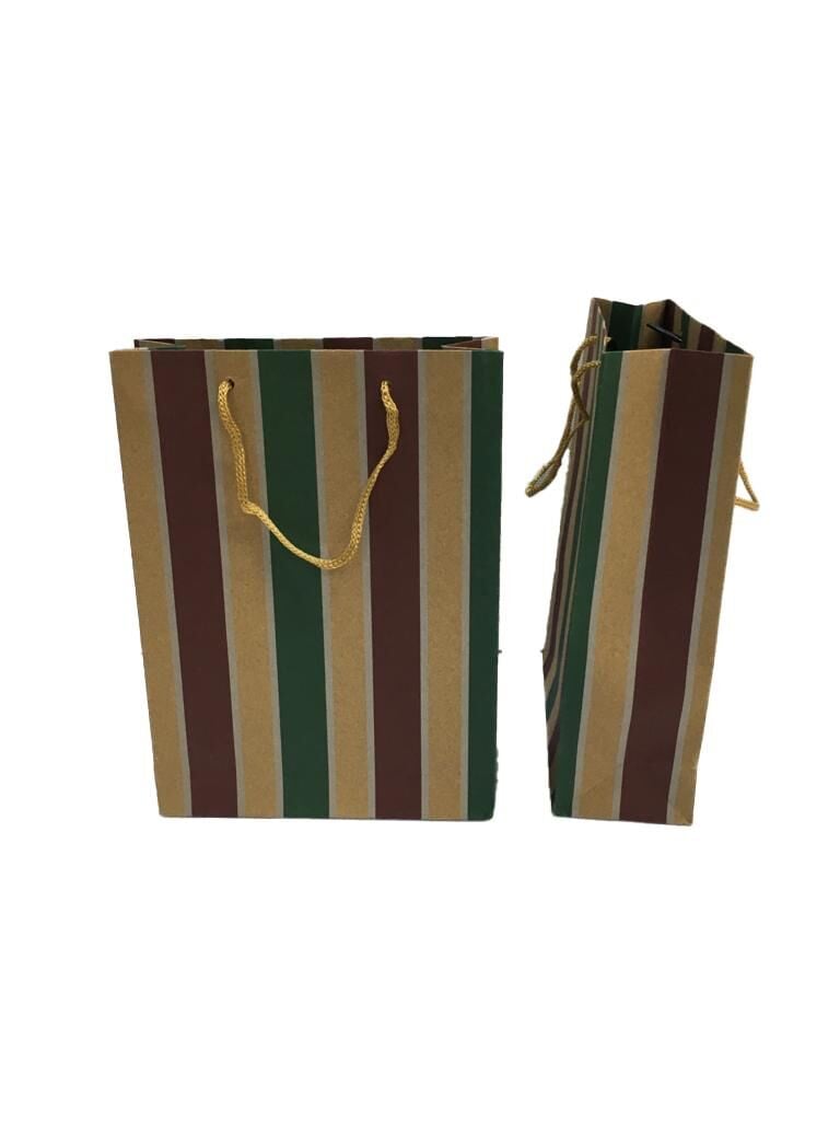 ÇANTA KRAFT İTHAL 15*20 ÇİZGİ DESEN 12 Lİ