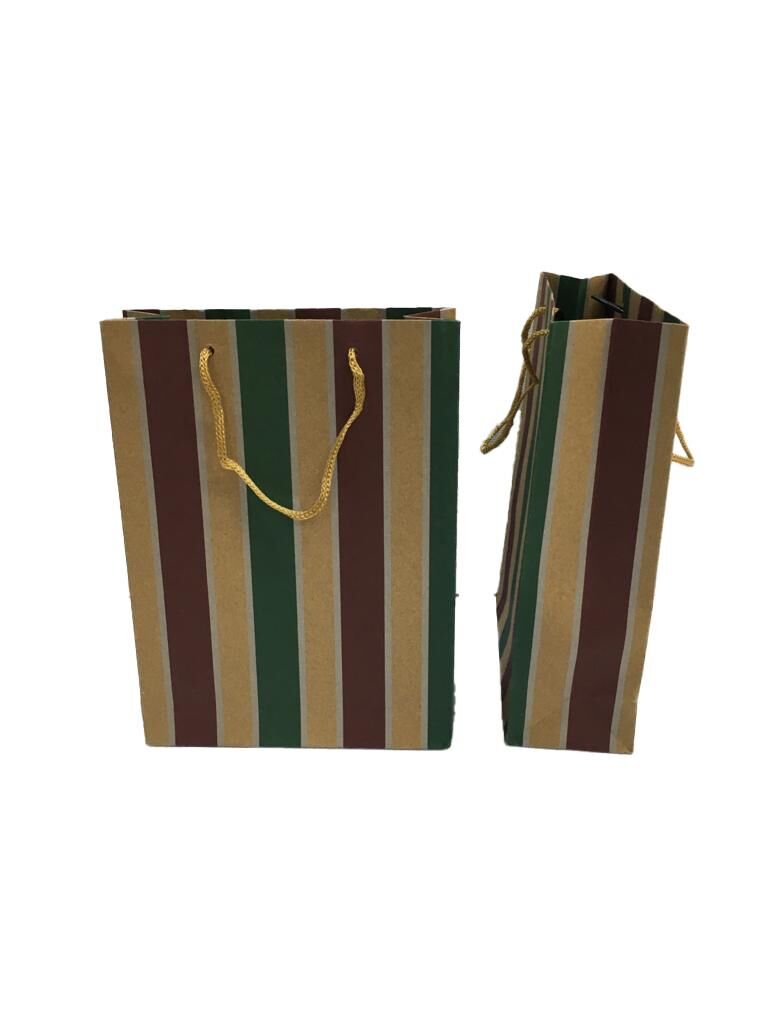 ÇANTA KRAFT İTHAL 15*20 ÇİZGİ DESEN 12 Lİ