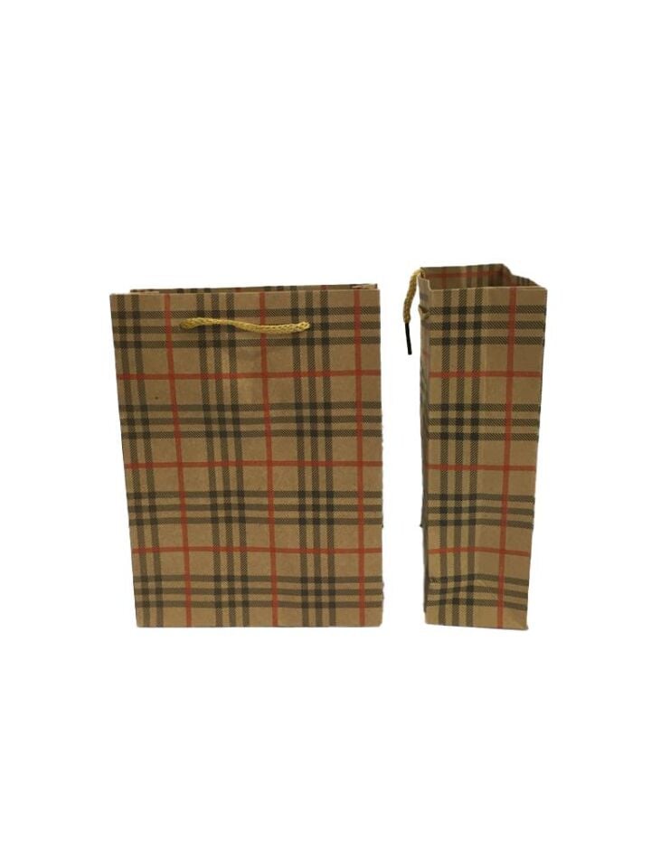 ÇANTA KRAFT İTHAL 15*20 EKOSE DESEN 12 Lİ