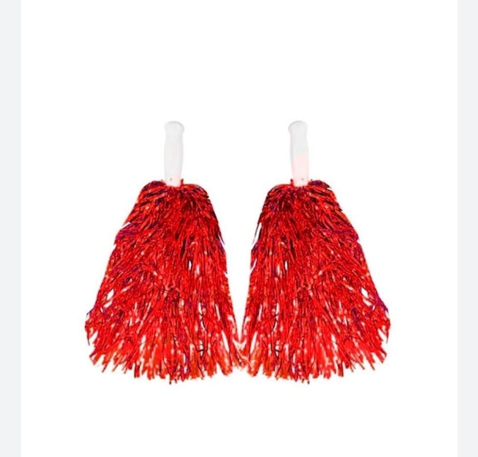 PONPON RENKLİ METALİK İTHAL KIRMIZI 2 Lİ