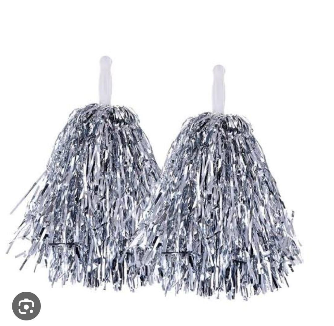 PONPON RENKLİ METALİK İTHAL GÜMÜŞ 2 Lİ