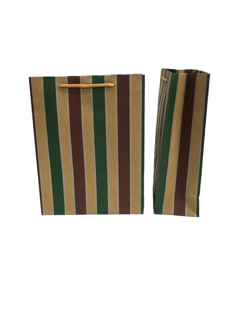 ÇANTA KRAFT İTHAL 19*24 ÇİZGİ DESEN 12 Lİ